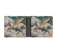 FodPand Pegasus Cloud Flight Wallet for Men Leather Bifold Wallet Front Pocket Wallets Card Holder Wallets Money Clip