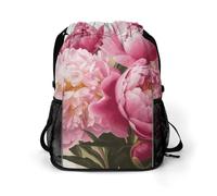 FodPand Peony Flowers Blossom Gym Bag Backpack Drawstring Backpack