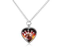 FodPand Personalized Pet Urn Necklace for Ashes Titanium Steel Bowling Ball Cremation Jewelry with Funnel Kit Memorial Necklace Keepsake Gift Custom Photo Pendant for Dogs Cats Loved Ones