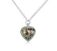 FodPand Personalized Pet Urn Necklace for Ashes Titanium Steel Cow Spot Cremation Jewelry with Funnel Kit Memorial Necklace Keepsake Gift Custom Photo Pendant for Dogs Cats Loved Ones