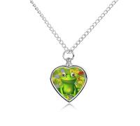 FodPand Personalized Pet Urn Necklace for Ashes Titanium Steel Frog Cremation Jewelry with Funnel Kit Memorial Necklace Keepsake Gift Custom Photo Pendant for Dogs Cats Loved Ones