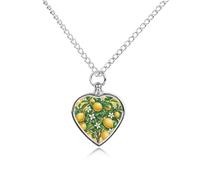 FodPand Personalized Pet Urn Necklace for Ashes Titanium Steel Lemon Cremation Jewelry with Funnel Kit Memorial Necklace Keepsake Gift Custom Photo Pendant for Dogs Cats Loved Ones