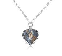 FodPand Personalized Pet Urn Necklace for Ashes Titanium Steel Wild Bobcat Cremation Jewelry with Funnel Kit Memorial Necklace Keepsake Gift Custom Photo Pendant for Dogs Cats Loved Ones