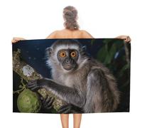 FodPand Peruvian Night Monkey Beach Towel Quick Dry Bath Towels Lightweight Sand Free Pool Bath Shower Towels 31X51 Oversized Beach Blanket for Swimming Travel Favors Birthday Vacation Gift