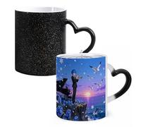 FodPand Petal Dance Anime Color Changing Mugs Heat Sensitive Ceramic Coffee Mugs Funny Temperature Changing Mug Novelty Magic Cup Gift for Coffee Lover 11 Oz