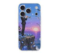 FodPand Petal Dance Anime Phone Case for iPhone 17 TPU Hard Phone Protective Cover Anti-Scratch Shockproof Minimalist Aesthetic Case for Women & Men Transparent