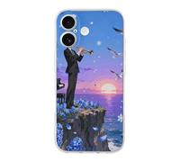 FodPand Petal Dance Anime Phone Case for iPhone 17 TPU Hard Phone Protective Cover Anti-Scratch Shockproof Minimalist Aesthetic Case for Women & Men Transparent