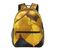 FodPand Petals Garden Leaves Travel Backpack for Women Men 15.6 inch Laptop Backpack Waterproof Work Business Daypack, Yellow Leaves, One Size, Travel Backpacks