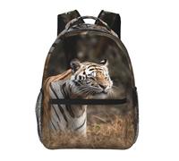 FodPand Petals Garden Leaves Travel Backpack for Women Men 15.6 inch Laptop Backpack Waterproof Work Business Daypack, Wildlife Tiger, One size