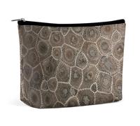 FodPand Petoskey Stone Toiletry Bag Large Capacity Makeup Bag Travel Makeup Pouch Mini Cosmetic Bags Zipper Make Up Storage Pouch Make Up Organizer Tool Pouchs