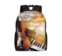 FodPand Piano Violin Music Notes Travel Backpack for Women Men Lightweight Laptop Backpack 16 Inch Water Resistant Computer Bag Large College Bookbag Casual Daypack for Business, Hiking