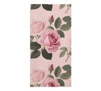 FodPand Pink Rose Flowers Beach Towel 30x60 Inch, Microfiber Sand-Free Quick Dry Towel Extra Large, Lightweight Bath Towels for Beach, Pool, Yoga, Picnic & Travel, Super Absorbent