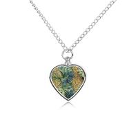 FodPand Print Animal Leopard Print Jungle Urn Necklace for Ashes Personalized Pet Cremation Jewelry Dogs Cats Remembrance Jewelry Heart Shaped Urn Pendant for Puppy Pet Memorial Keepsake Jewelry