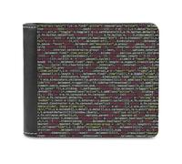 FODPAND Programmer Programming Code Leather Wallet Extra Capacity Bifold Wallet Slim Minimalist Front Pocket Wallets Credit Card Holder