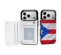 FodPand Puerto Rico Flag Case for iPhone 17 Phone Cover Flip Phone Protective Cover Cute TPU Anti-Scratch Shockproof Minimalist Aesthetic Case for Women & Men White