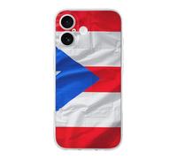 FodPand Puerto Rico Flag Phone Case for iPhone 17 TPU Hard Phone Protective Cover Anti-Scratch Shockproof Minimalist Aesthetic Case for Women & Men Transparent
