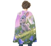 FodPand Rabbit with Bluebells Halloween Capes Adult Halloween Cloak | Personalised Halloween Vampire Capes, Adult Capes Cosplay Costume Party Halloween Fancy Dress Masquerade Family Party