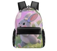 FodPand Rabbit with Bluebells Laptop Bag Back Pack Travel Backpack Sports Work Backpacks Teacher Bookbag 16.5in