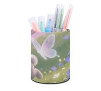 FodPand Rabbit with Bluebells Pencil Case Round Pen Holder Office Desk Organizer Cute Pencil Cup Caddy Makeup Brush Storage Organizer Office Desktop Stationery Container Accessories