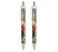 FodPand Red Ladybug Ballpoint Pens Fine Point Smooth Writing Pen Retractable Ball Point Pens 0.5mm Black Ink Pen Office Supplies Gifts for Men Women 2 PCS