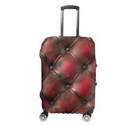 FodPand Red Leather Pattern Luggage Covers for Suitcase Protector Fits 19-32 Inch Suitcase Cover, Washable Travel Baggage Covers Durable Luggage Protector for Secure Fit, style, M, Modern