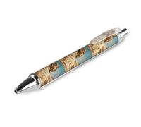 FodPand Retractable Ballpoint Pens with Pocket Clip Black Gel Pen 0.5mm Fine Point Quick-Dry Liquid Ink Sphinx Rollerball Pens Smooth Writing Office Supplies for Journaling Note Taking