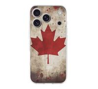 FodPand Retro Canada Flag Phone Case for iPhone 17 TPU Hard Phone Protective Cover Anti-Scratch Shockproof Minimalist Aesthetic Case for Women & Men Transparent