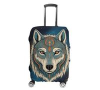 FodPand Retro Wolf Starr Sky Luggage Covers for Suitcase Protector Fits 19-32 Inch Suitcase Cover, Washable Travel Baggage Covers Durable Luggage Protector for Secure Fit, style, L, Modern