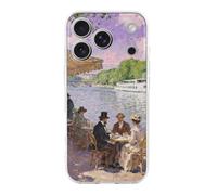 FodPand Riverside Café Scene Phone Case for iPhone 17 TPU Hard Phone Protective Cover Anti-Scratch Shockproof Minimalist Aesthetic Case for Women & Men Transparent
