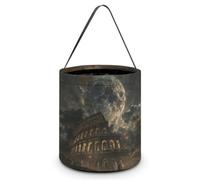 FodPand Rome Moon Shines Halloween Trick Or Treat Bag Reusable Candy Tote | Reinforced Polyester, Collapsible & Machine Washable, 8x8" Spacious, Wide Handles for Small Hand, Reusable Year After Year