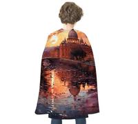 FodPand Rome Sunset Halloween Cloak Reversible Renaissance Cape Medieval Costume for Cosplay Themed Party Dress Up