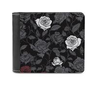FODPAND Rose Gothic Leather Wallet Extra Capacity Bifold Wallet Slim Minimalist Front Pocket Wallets Credit Card Holder