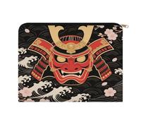 FodPand Samurai Mask Travel Makeup Bag, Aesthetic Portable Cosmetic Bags with Zipper, Makeup Pouch, Cute Travel Toiletry Bag Skincare Bags for Women