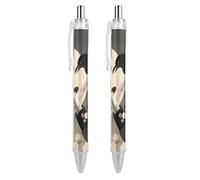 FodPand Samurai Sword Draw Ballpoint Pens Fine Point Smooth Writing Pen Retractable Ball Point Pens 0.5mm Black Ink Pen Office Supplies Gifts for Men Women 2 PCS