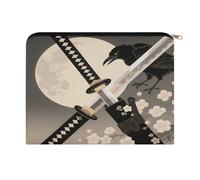 FodPand Samurai Sword Draw Travel Makeup Bag, Aesthetic Portable Cosmetic Bags with Zipper, Makeup Pouch, Cute Travel Toiletry Bag Skincare Bags for Women