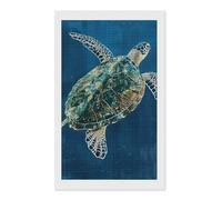 FodPand Sea Turtle Swimming Diamond Painting Kits for Adults Beginners 5D Square Drill Diamond Art Kits with DIY Tools Gem Art Crafts for Home Wall Decor Living Room Bedroom Office Decoration 12x20