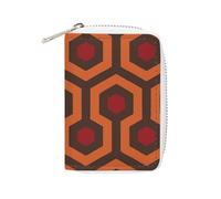 FodPand Shining Overlook Credit Card Holder Compact Leather Card Wallet Zipper Portable Id Purse 20 Cards Slots