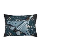 FodPand Short Plush Air Force Fighter Jet Throw Pillow Covers 12x20 Soft Decorative Lumbar Pillow Cases with Hidden Zipper Modern Cushion Covers for Couch Sofa Bedroom Living Room Car Decor