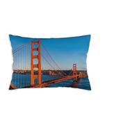 FodPand Short Plush San Francisco Bay Bridge Throw Pillow Covers 12x20 Soft Decorative Lumbar Pillow Cases with Hidden Zipper Modern Cushion Covers for Couch Sofa Bedroom Living Room Car Decor