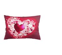 FodPand Short Plush Valentine's Day Love Heart Throw Pillow Covers 12x20 Soft Decorative Lumbar Pillow Cases with Hidden Zipper Modern Cushion Covers for Couch Sofa Bedroom Living Room Car Decor