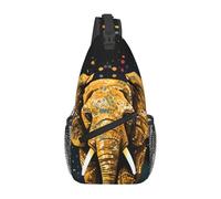 FodPand Sling Bag For Women Men Crossbody Shoulder Bag Sling Backpack Abstract Elephant Chest Bag Travel Hiking Casual Sport Daypack