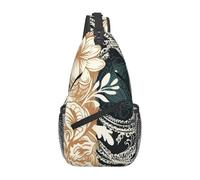 FodPand Sling Bag For Women Men Crossbody Shoulder Bag Sling Backpack Three Color Decorative Pattern Chest Bag Travel Hiking Casual Sport Daypack