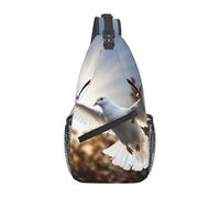 FodPand Sling Bag For Women Men Crossbody Shoulder Bag Sling Backpack White Dove Flying In The Sun Chest Bag Travel Hiking Casual Sport Daypack
