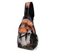 FodPand Sling Bag Lightweight Crossbody Chest Pack Amanita Caesarea Travel Shoulder Bag with Adjustable Strap