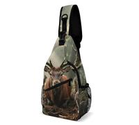 FodPand Sling Bag Lightweight Crossbody Chest Pack Forest Wildlife Travel Shoulder Bag with Adjustable Strap