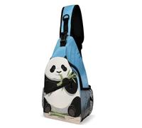FodPand Sling Bag Lightweight Crossbody Chest Pack Giant Panda Travel Shoulder Bag with Adjustable Strap