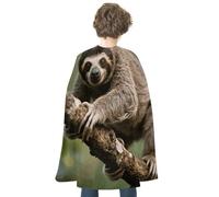FodPand Slow Loris Halloween Cloak Cosplay Costumes for Adults | Soft Satin Cape Poncho, Wizard/Witch/Vampire/Knight/Royal Roleplay, Spooky Party Favor, Trick or Treat Essential Accessories