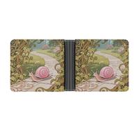 FodPand Snail (Art Nouveau) Wallet for Men Leather Bifold Wallet Front Pocket Wallets Card Holder Wallets Money Clip