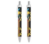 FodPand Snake River Totem Retractable Ballpoint Pen Roller Pen 0.5mm Quick Dry Black Ink Pens Smooth Writing Pens Cute Office Supplies Teacher Supplies Gifts for Women