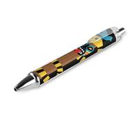 FodPand Snake River Totem Retractable Ballpoint Pen Roller Pen 0.5mm Quick Dry Black Ink Pens Smooth Writing Pens Cute Office Supplies Teacher Supplies Gifts for Women